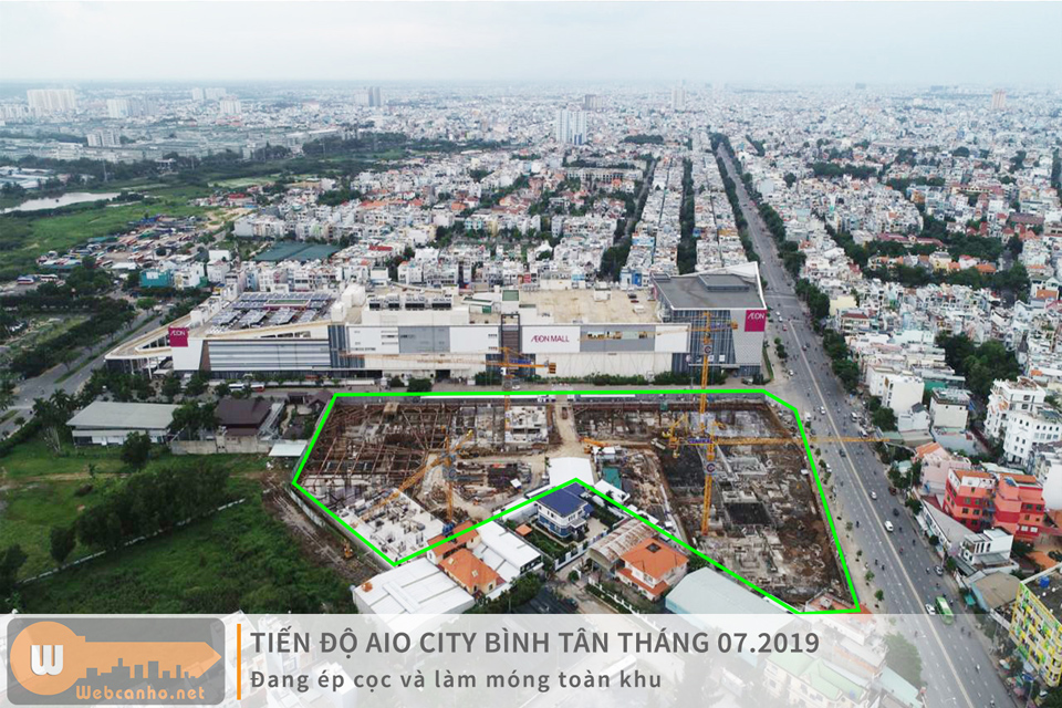 tiến độ dự án aio city bình tân tháng 07.2019