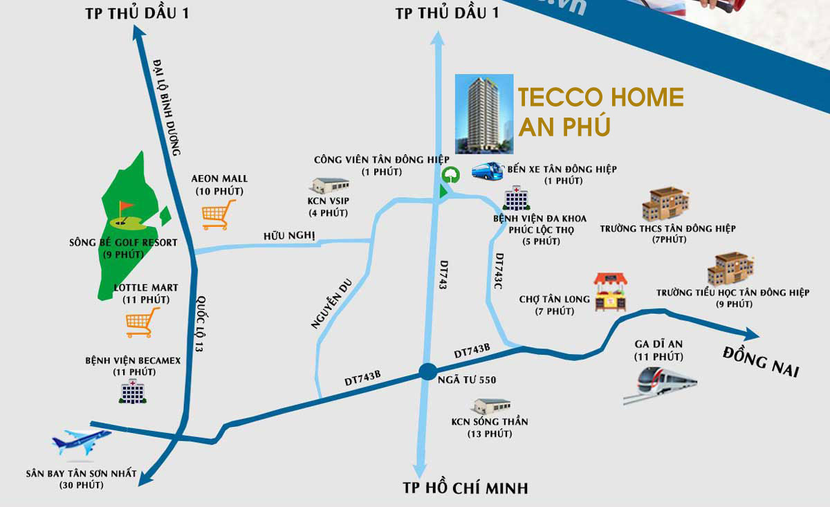 VỊ TRÍ DỰ ÁN TECCO HOME AN PHÚ