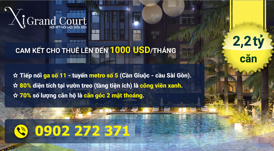 giá bán căn hộ Xi Grand Court quận 10